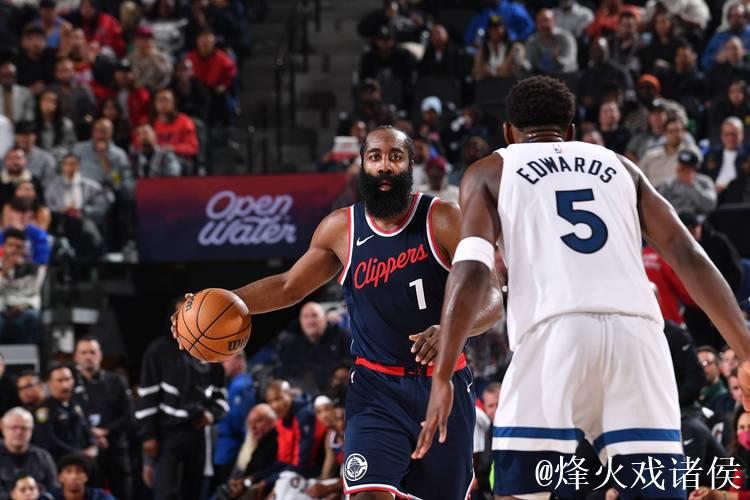 兰德尔砍下20分哈登手感冰凉 森林狼打破快船主场9连胜